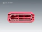 0.85 carat tourmaline emerald cut gemstone from Afghanistan