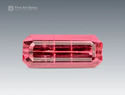 0.85 carat tourmaline emerald cut gemstone from Afghanistan