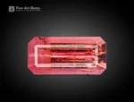 Natural 02 carat emerald cut tourmaline gemstone from Afghanistan, featuring brilliant clarity and an elegant rectangular shape