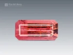 Natural 02 carat emerald cut tourmaline gemstone from Afghanistan, featuring brilliant clarity and an elegant rectangular shape