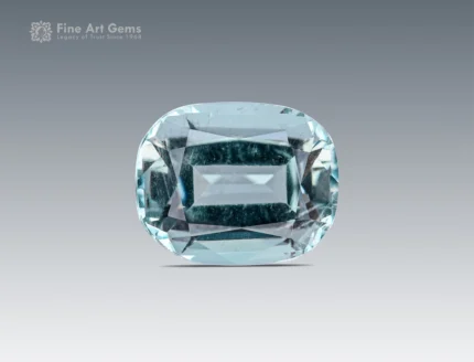 03 carat natural aquamarine cushion cut gemstone with blue color from Madagascar