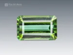 Emerald-cut green zoisite gemstone, 1.40 carats, from Pakistan.