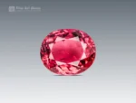 1.75 carat rubellite tourmaline gemstone with oval cut from Afghanistan, natural red-pink stone for rings, pendants, and jewelry collections