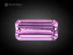 1.80 carat emerald cut pink topaz gemstone from Pakistan, soft pink gem for rings, pendants, and fine jewelry