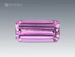 1.80 carat emerald cut pink topaz gemstone from Pakistan, soft pink gem for rings, pendants, and fine jewelry