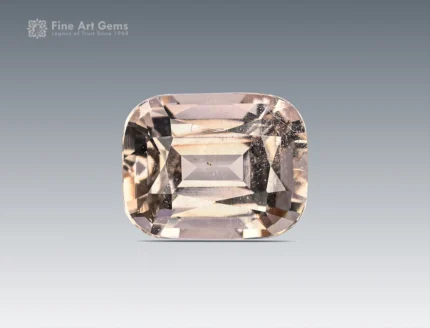 Natural 16.55 carat cushion cut quartz with sparkling clarity from Pakistan, ideal for jewelry and gemstone collections