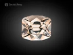 Elegant 3.20 carat cushion-cut topaz from Pakistan, featuring a warm champagne hue with fine brilliance and clarity.