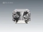 80 carat emerald cut quartz gemstone with exceptional clarity and brilliance from Pakistan