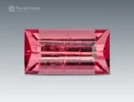 Natural 0.80 carat pink tourmaline gemstone with baguette cut from Afghanistan, perfect for rings, pendants, or jewelry collections