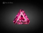 Trilliant cut 0.90 carat pinkish-red rhodolite Garnet gemstone from Africa, ideal for rings, pendants, and fine jewelry.