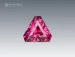 Trilliant cut 0.90 carat pinkish-red rhodolite Garnet gemstone from Africa, ideal for rings, pendants, and fine jewelry.