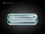 1.15 carat emerald cut aquamarine gemstone from Madagascar, ideal for rings, pendants, and fine jewelry