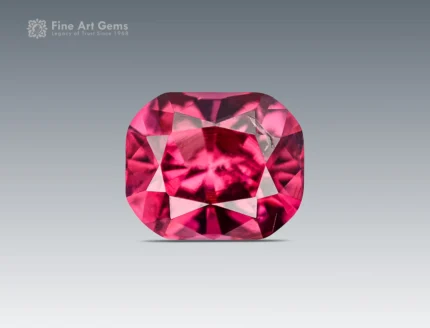 Natural 1.35 carat rhodolite garnet with cushion cut from Africa, ideal for a ring, pendant, or fine jewelry
