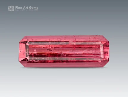 Natural 1.35 carat tourmaline with emerald cut from Afghanistan, ideal for a ring, pendant, or fine jewelry collection