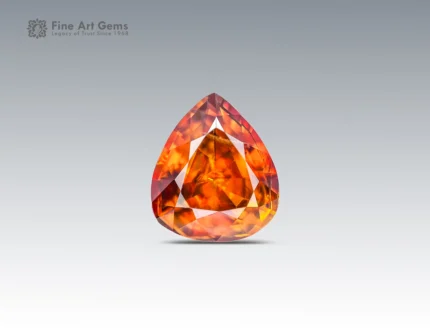 1.50 carat sphene titanite with pear cut from Pakistan