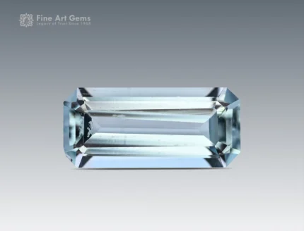 1.65-carat emerald-cut aquamarine from Madagascar, perfect for rings, pendants, and custom jewelry.