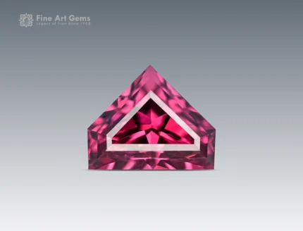 1.65-carat rhodolite garnet gemstone with fancy-cut, vibrant pinkish-red color, ideal for rings, pendants, and fine jewelry collections.