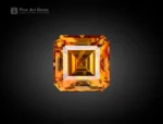 1.90 carat sphene (titanite) gemstone with square cut from Pakistan, ideal for rings, pendants, fine jewelry, and gemstone collections