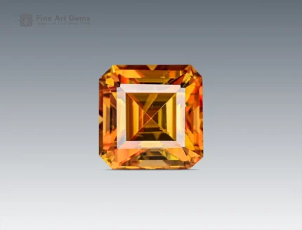 1.90 carat sphene (titanite) gemstone with square cut from Pakistan, ideal for rings, pendants, fine jewelry, and gemstone collections
