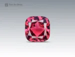 2.10 carat rhodolite garnet gemstone with cushion cut from Africa, perfect for rings, pendants, fine jewelry, and gemstone collections