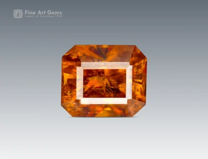 2.20 carat sphene (titanite) gemstone from Pakistan with golden-orange fire, ideal for rings, pendants, and fine jewelry