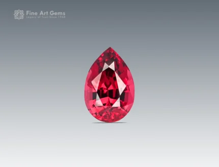 2.35 carat pear cut rhodolite garnet gemstone from Africa, perfect for rings, pendants, and earrings