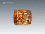 3.45 carat cushion cut sphene (titanite) gemstone from Pakistan, known for brilliance and fire, perfect for rings, pendants, and fine jewelry