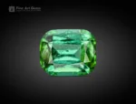 Vibrant 4.30 carat cushion cut green tourmaline gemstone from Pakistan, ideal for custom rings, pendants, and luxury jewelry