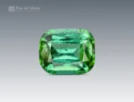 Vibrant 4.30 carat cushion cut green tourmaline gemstone from Pakistan, ideal for custom rings, pendants, and luxury jewelry