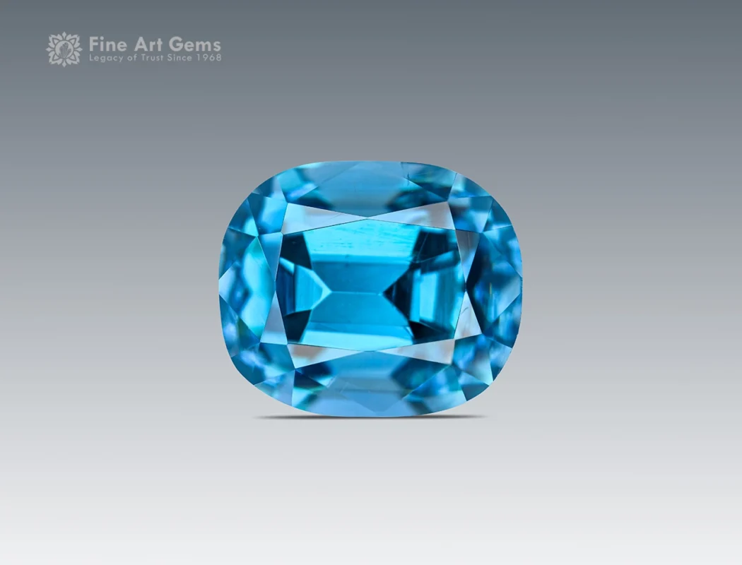 Natural 4.95 carat zircon with cushion cut from Cambodia, ideal for a ring, pendant, or luxury jewelry collection