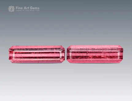 5.30 carat emerald cut tourmaline pair from Afghanistan, perfect for earrings, twin rings, or custom jewelry