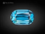 Natural 5.5 carat blue zircon with cushion cut from Cambodia, ideal for rings, pendants, and fine jewelry