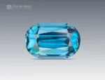 Natural 5.5 carat blue zircon with cushion cut from Cambodia, ideal for rings, pendants, and fine jewelry