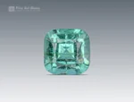 Greenish-blue 5.75-carat cushion cut tourmaline gemstone from Afghanistan, perfect for rings, pendants, and fine jewelry