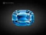Natural 8.70-carat cushion cut blue zircon from Cambodia, perfect for rings, pendants, and fine jewelry