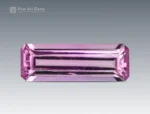 0.70 ct pink topaz gemstone with emerald cut from Pakistan, fine gem-quality stone for jewelry.