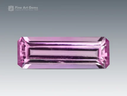 0.70 ct pink topaz gemstone with emerald cut from Pakistan, fine gem-quality stone for jewelry.