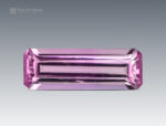 0.70 ct pink topaz gemstone with emerald cut from Pakistan, fine gem-quality stone for jewelry.