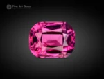 1.15 carat rhodolite garnet with cushion cut from Africa, fine gem with vivid hot pink color.