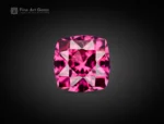Vibrant 1.30 carat rhodolite garnet in cushion cut from Africa – ideal gemstone for rings, pendants, and custom jewelry collections.