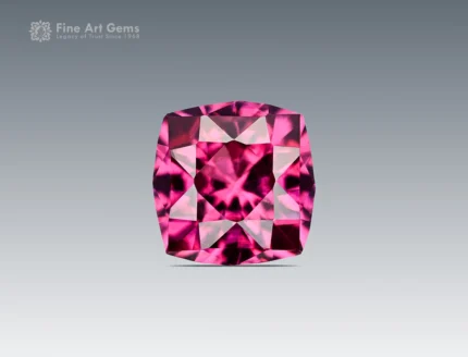 Vibrant 1.30 carat rhodolite garnet in cushion cut from Africa – ideal gemstone for rings, pendants, and custom jewelry collections.