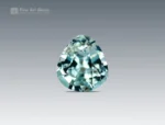 Fine 1.60 carat aquamarine fine gemstone with drop cut from Pakistan, gemmy blue color, and gem-quality brilliance.
