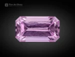 1.80 ct pink topaz gemstone with emerald cut from Pakistan, ideal for delicate jewelry rings or pendants.