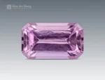 1.80 ct pink topaz gemstone with emerald cut from Pakistan, ideal for delicate jewelry rings or pendants.
