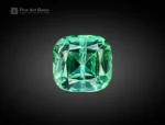 Natural 2.75 carat tourmaline gemstone in cushion cut, sourced from Afghanistan, showing a vivid green color perfect for rings, pendants, and jewelry.