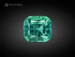 Natural 2.80 carat tourmaline gemstone in cushion cut, sourced from Afghanistan, showing a vivid green color perfect for rings, pendants, and jewelry.