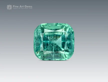 Natural 2.80 carat tourmaline gemstone in cushion cut, sourced from Afghanistan, showing a vivid green color perfect for rings, pendants, and jewelry.