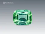 Natural 2.90 carat tourmaline gemstone in cushion cut, sourced from Afghanistan, showing a vivid green color perfect for rings, pendants, and jewelry.