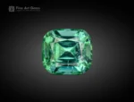 Natural 3.50 carat tourmaline gemstone in cushion cut, sourced from Afghanistan, showing a vivid green color perfect for rings, pendants, and jewelry.