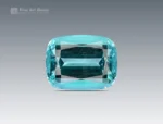 Natural blue topaz with cushion cut from Africa, featuring sky-blue color and fine needle inclusions. Perfect for rings, pendants, and jewelry.